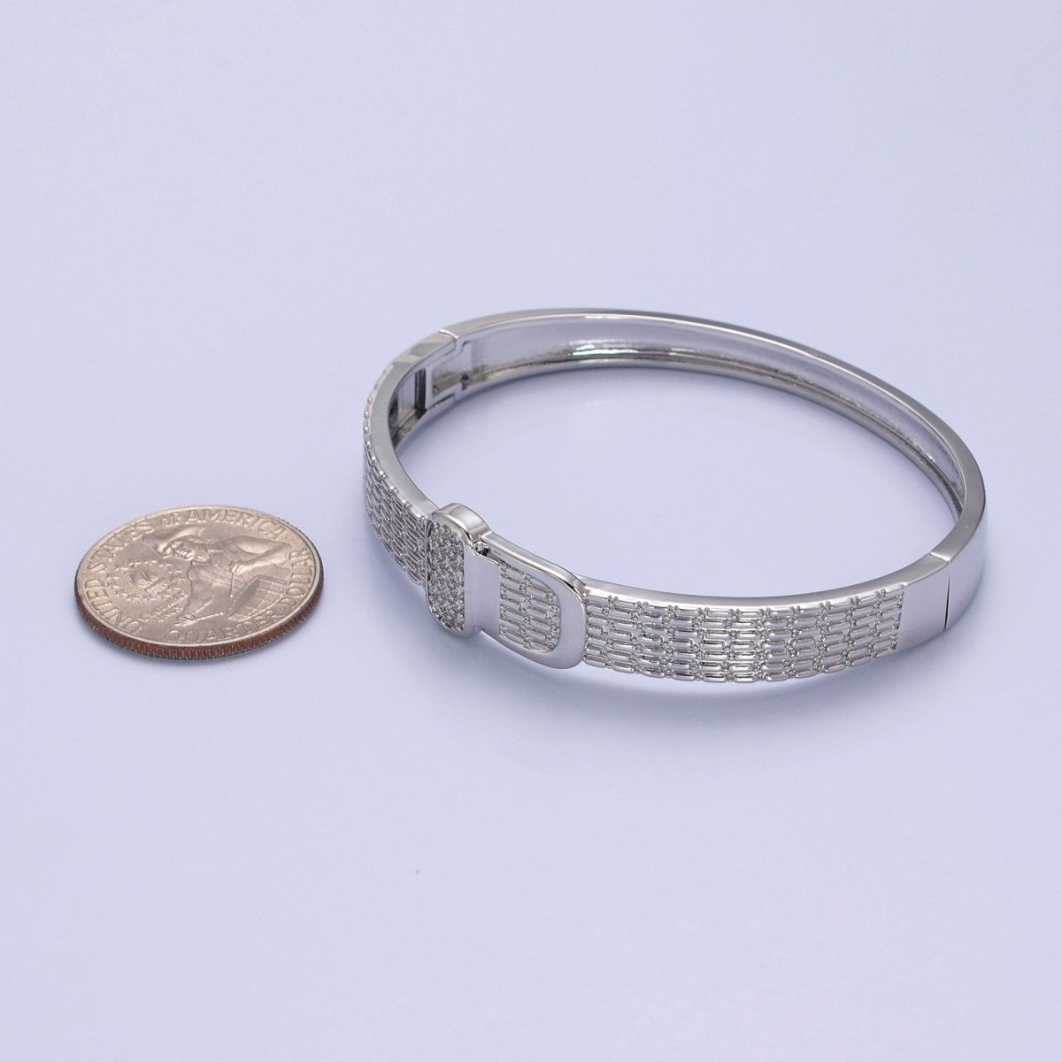 Belt Buckle Bracelet, Gold Bangle Bracelet, Minimalist Gold Bracelet, Stacking Silver Bangle Bracelet Jewelry | WA-951 WA-952 Clearance Pricing