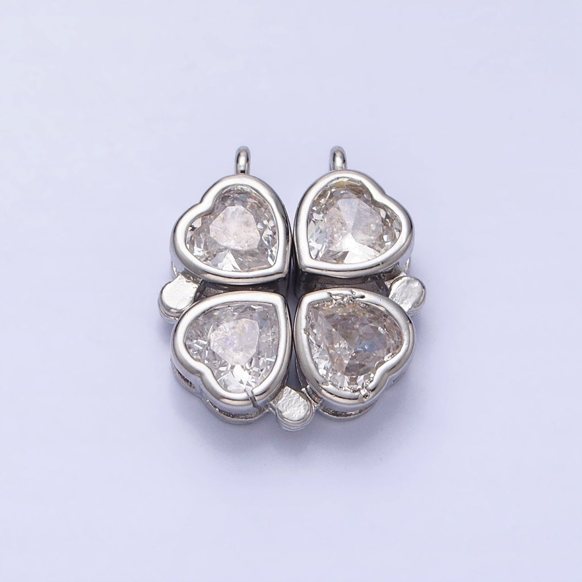 Bendable Gold Heart Connector, CZ Micro Pave Silver Love Bezel Cut Link Connector Bracelet Necklace Jewelry Making Y-822