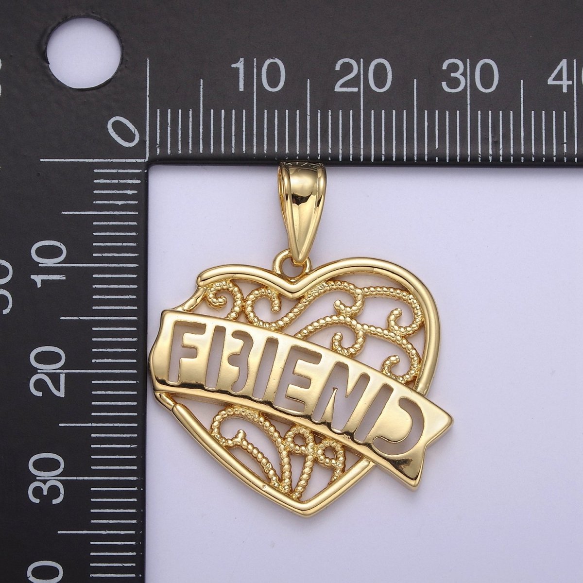 Best Friend 2 Piece Heart Charm Pendant, Bestie Set Puzzle Heart Piece Pendant for Friendship Necklace Making N-555 N-556