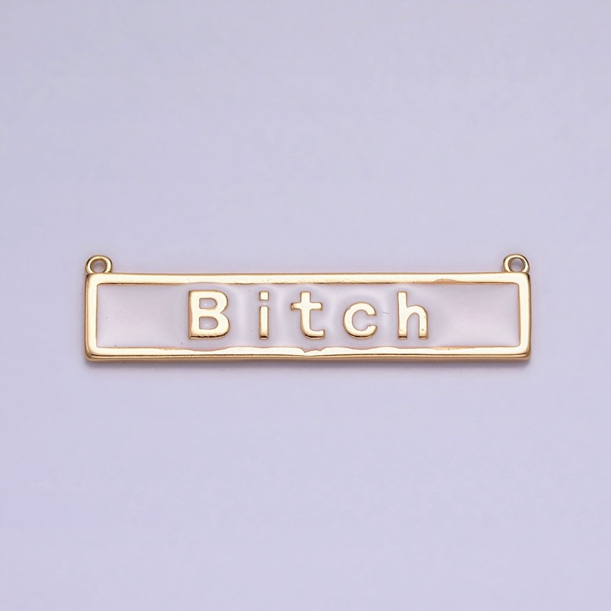 Bitch Word Charm Connectors Pendants in Gold Silver For Funny Novelty Necklace Component Y-832 Y-833