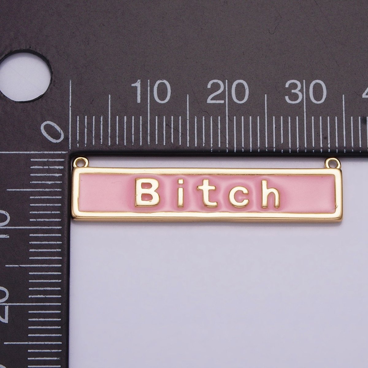 Bitch Word Charm Connectors Pendants in Gold Silver For Funny Novelty Necklace Component Y-832 Y-833