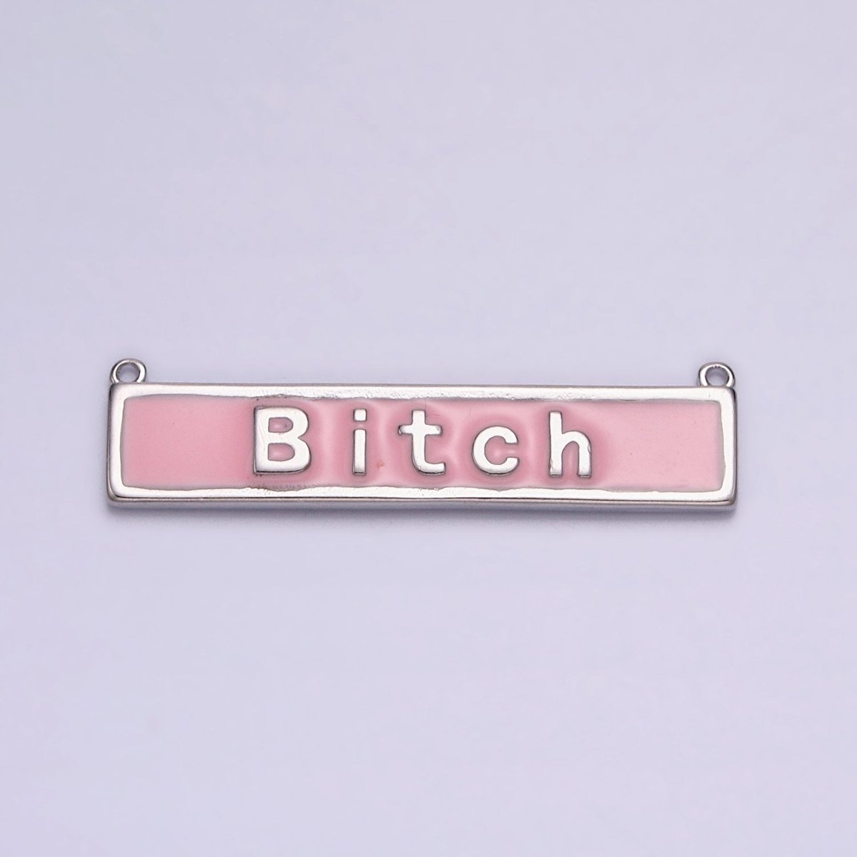 Bitch Word Charm Connectors Pendants in Gold Silver For Funny Novelty Necklace Component Y-832 Y-833