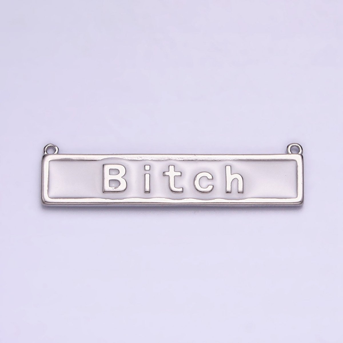 Bitch Word Charm Connectors Pendants in Gold Silver For Funny Novelty Necklace Component Y-832 Y-833