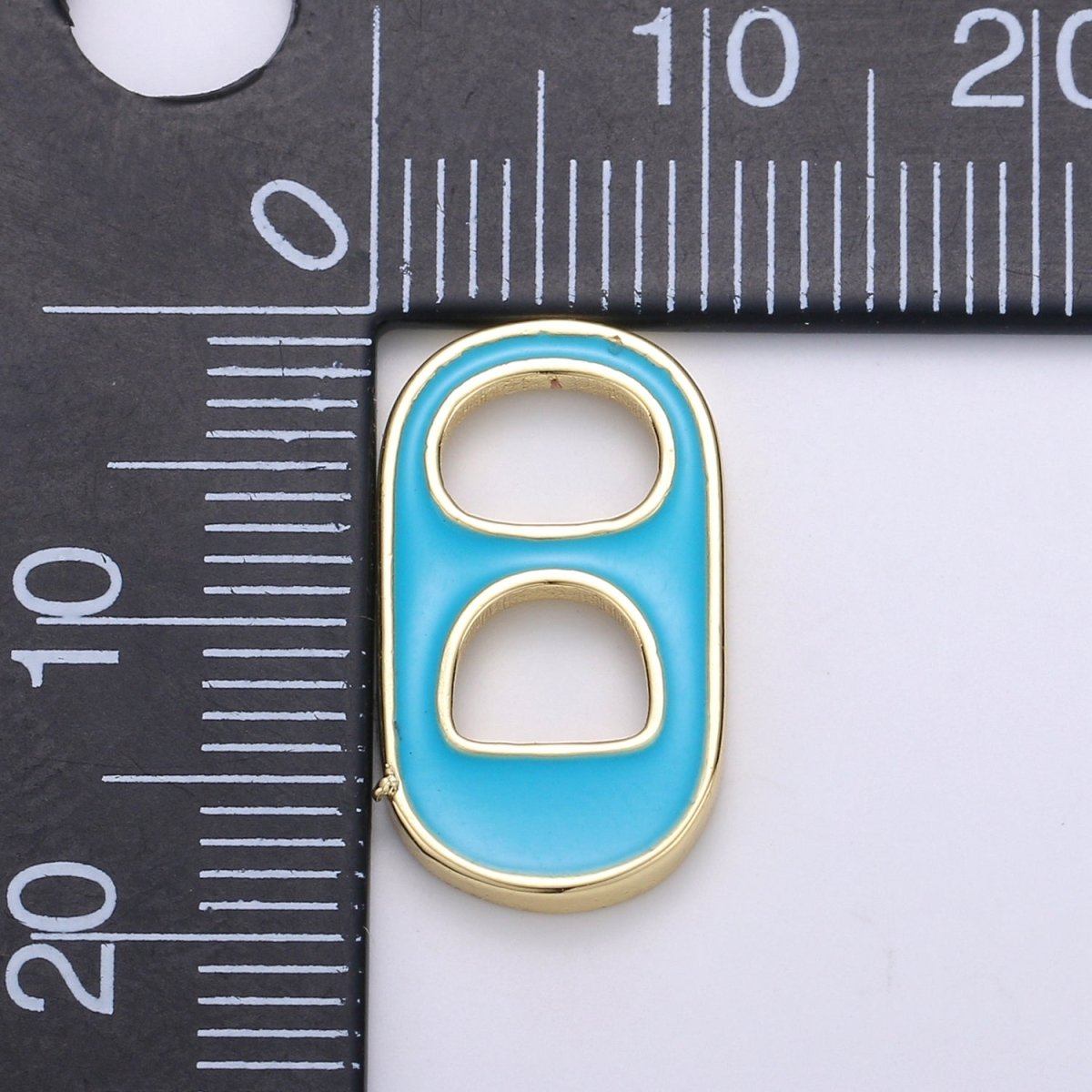 Black, Blue, Pink, Green, Yellow, Red Enamel Bottle Opener Gold Filled Charm - D-374- D-383