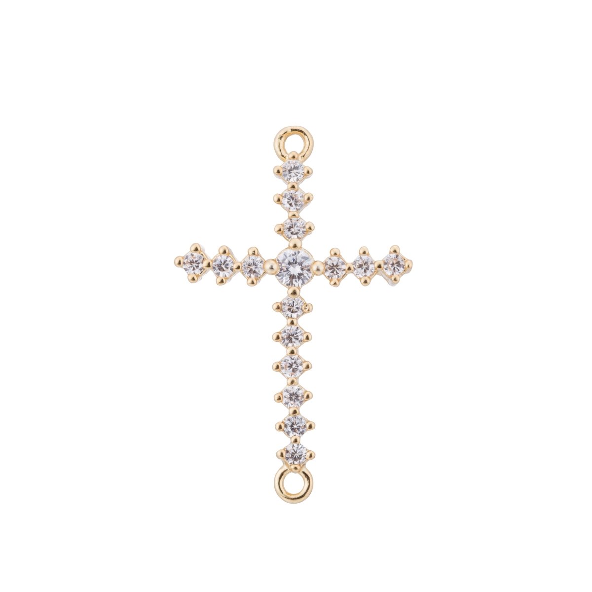 Black Cross Bracelet Charm, Cross Charm, Cross Connector Charm, Faith Cubic Zirconia Bracelet Charm Bead Connector for Jewelry Making, F-106