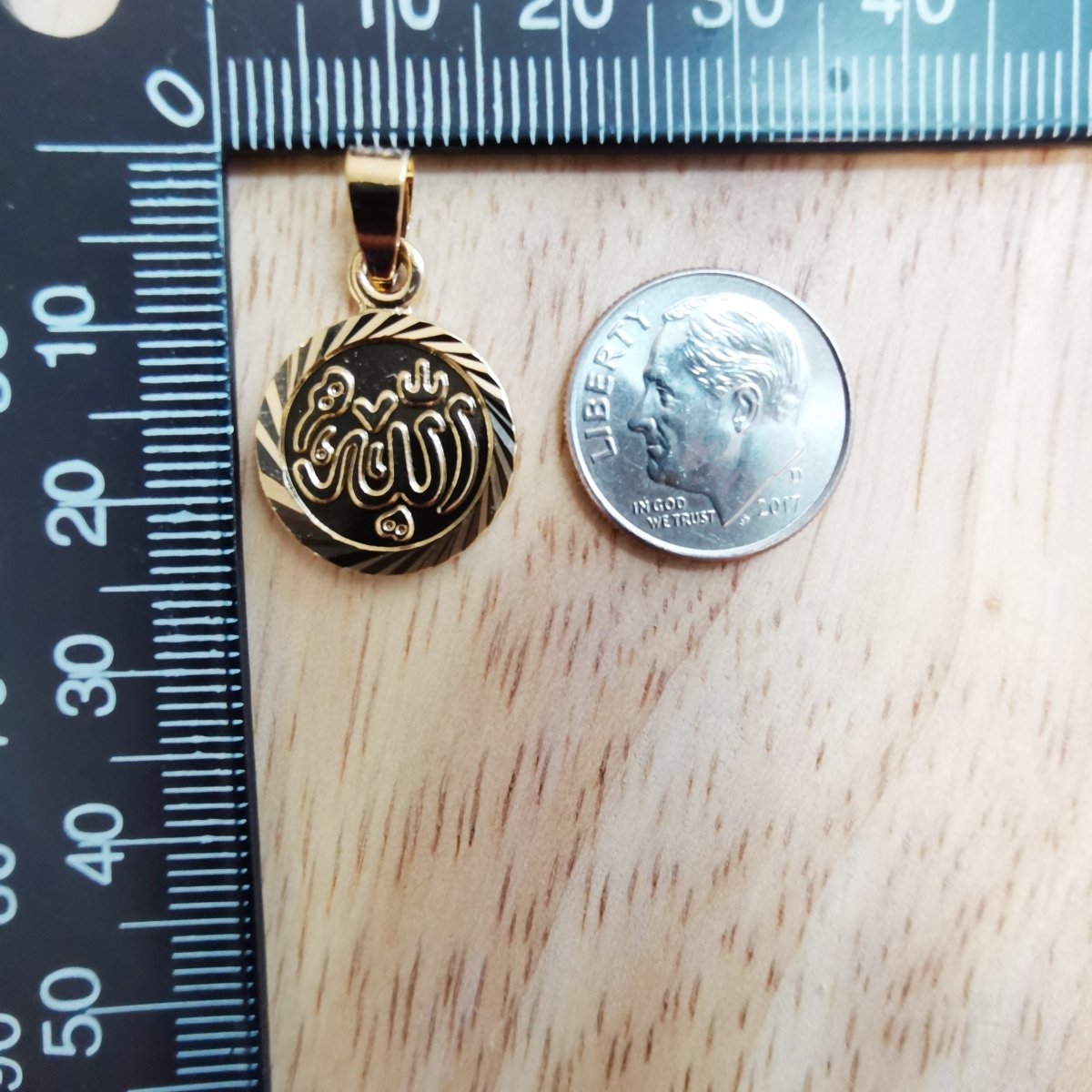Black Gold Filled Islamic Pendants I-836 - DLUXCA