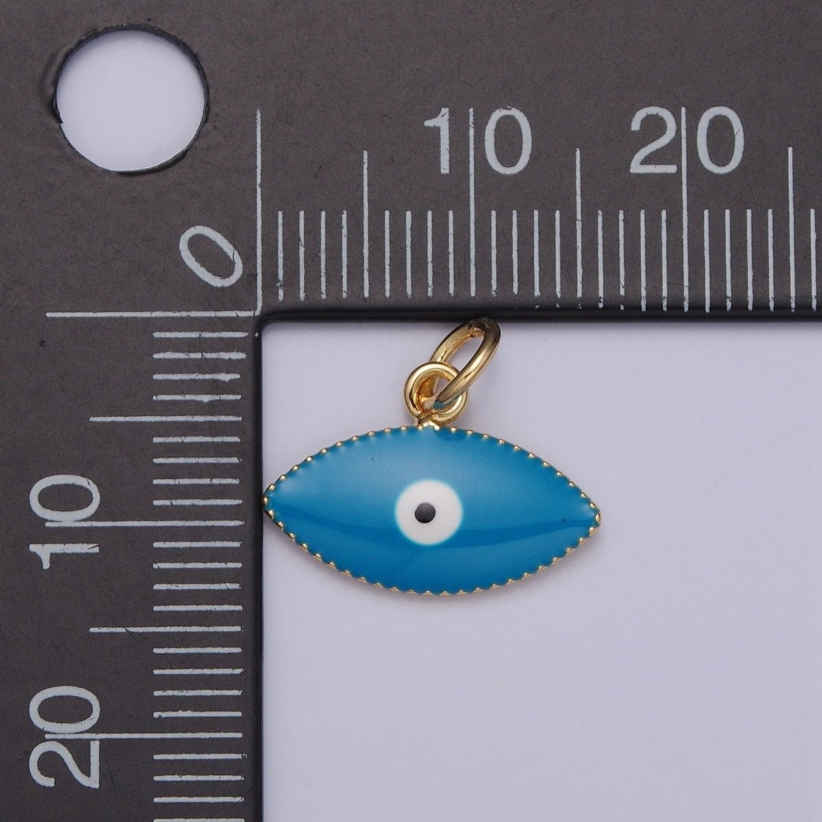 Blue, Red, White Enamel Evil Eye of Ra Protection Charm | X-120 X-121 X-122