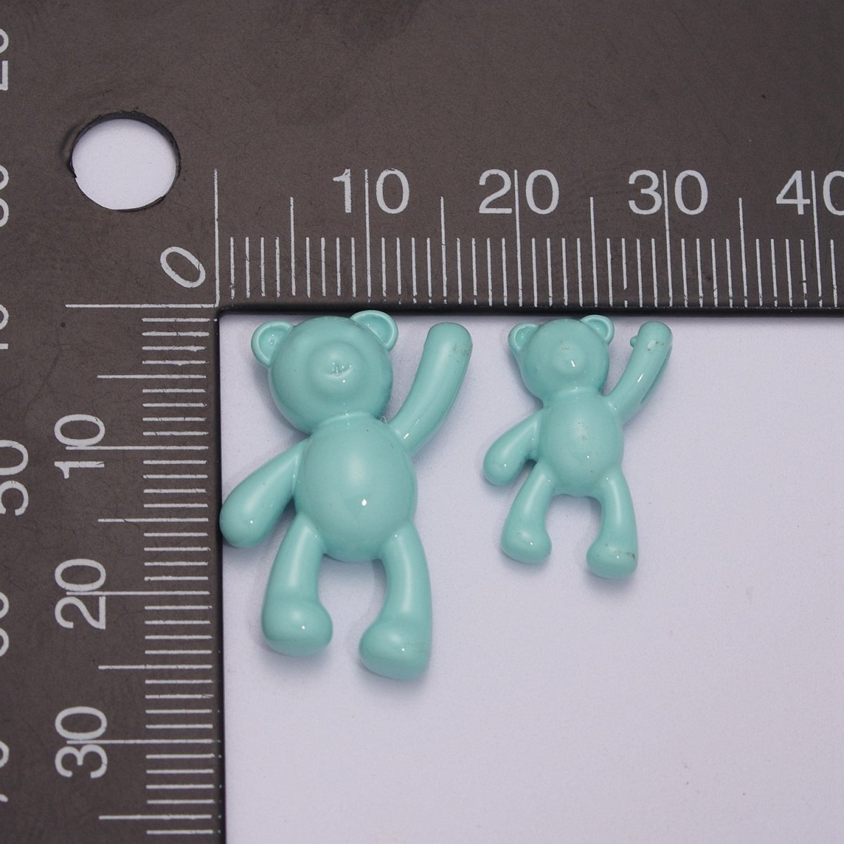 Blue Teddy Bear Charm Dangle Pendant Hold My Hand Bear Hug Charm for Necklace Bracelet Earring Supply M-893 M-894