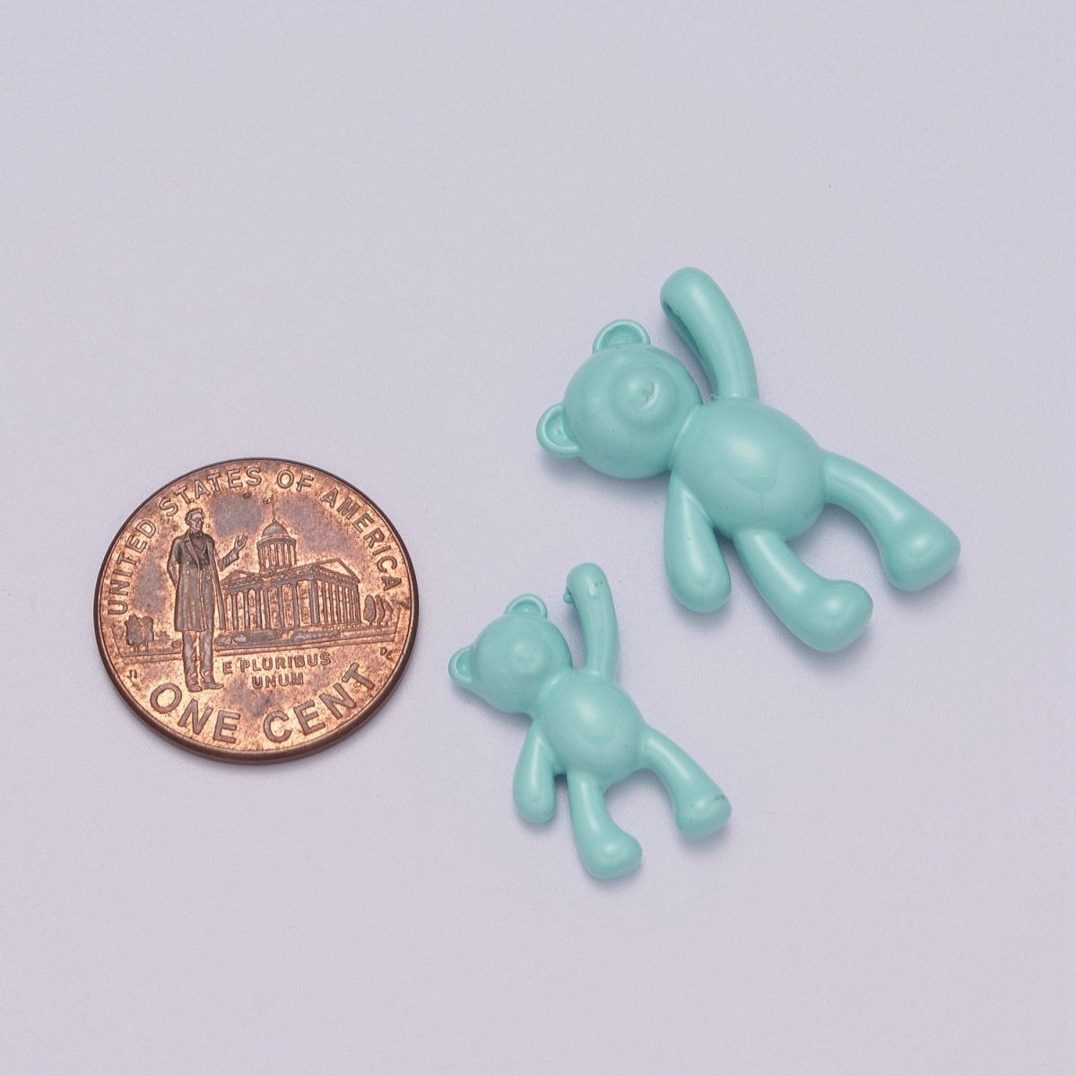 Blue Teddy Bear Charm Dangle Pendant Hold My Hand Bear Hug Charm for Necklace Bracelet Earring Supply M-893 M-894