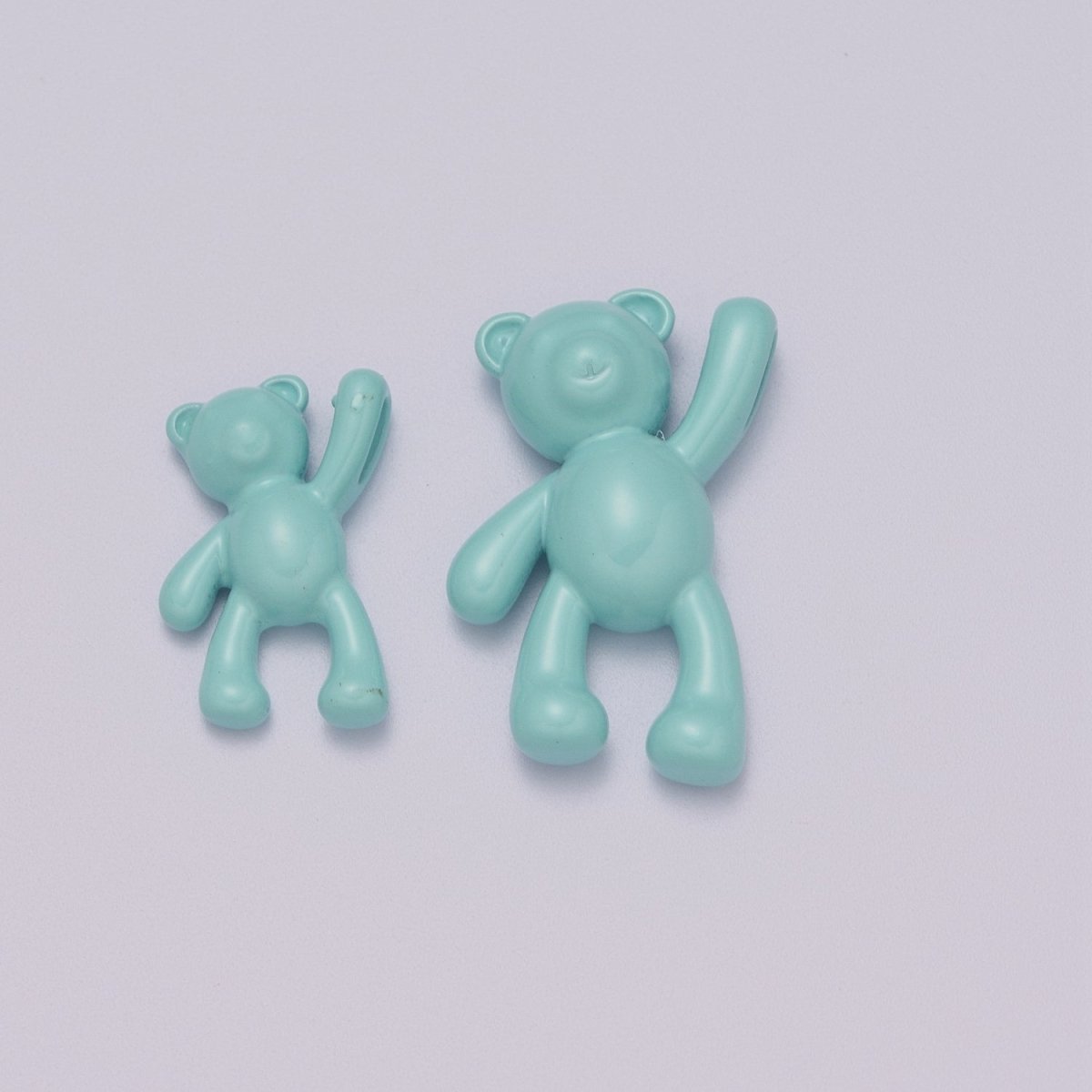 Blue Teddy Bear Charm Dangle Pendant Hold My Hand Bear Hug Charm for Necklace Bracelet Earring Supply M-893 M-894