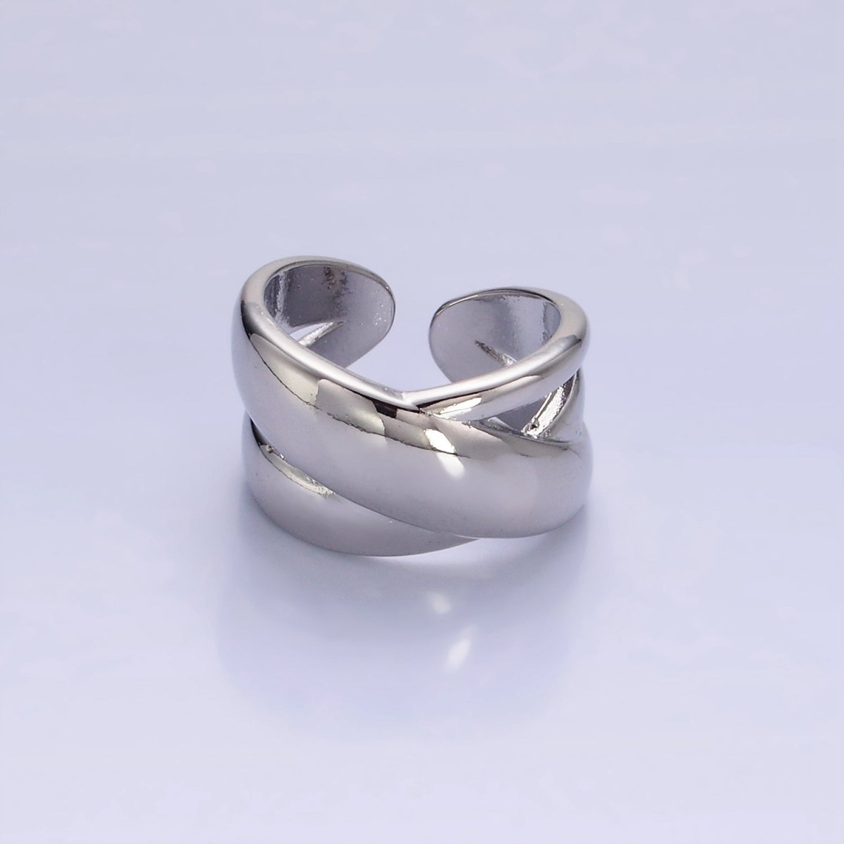 Bold 14K Gold Filled Crisscross Statement Ring in gold and silver  | O1274 O1275