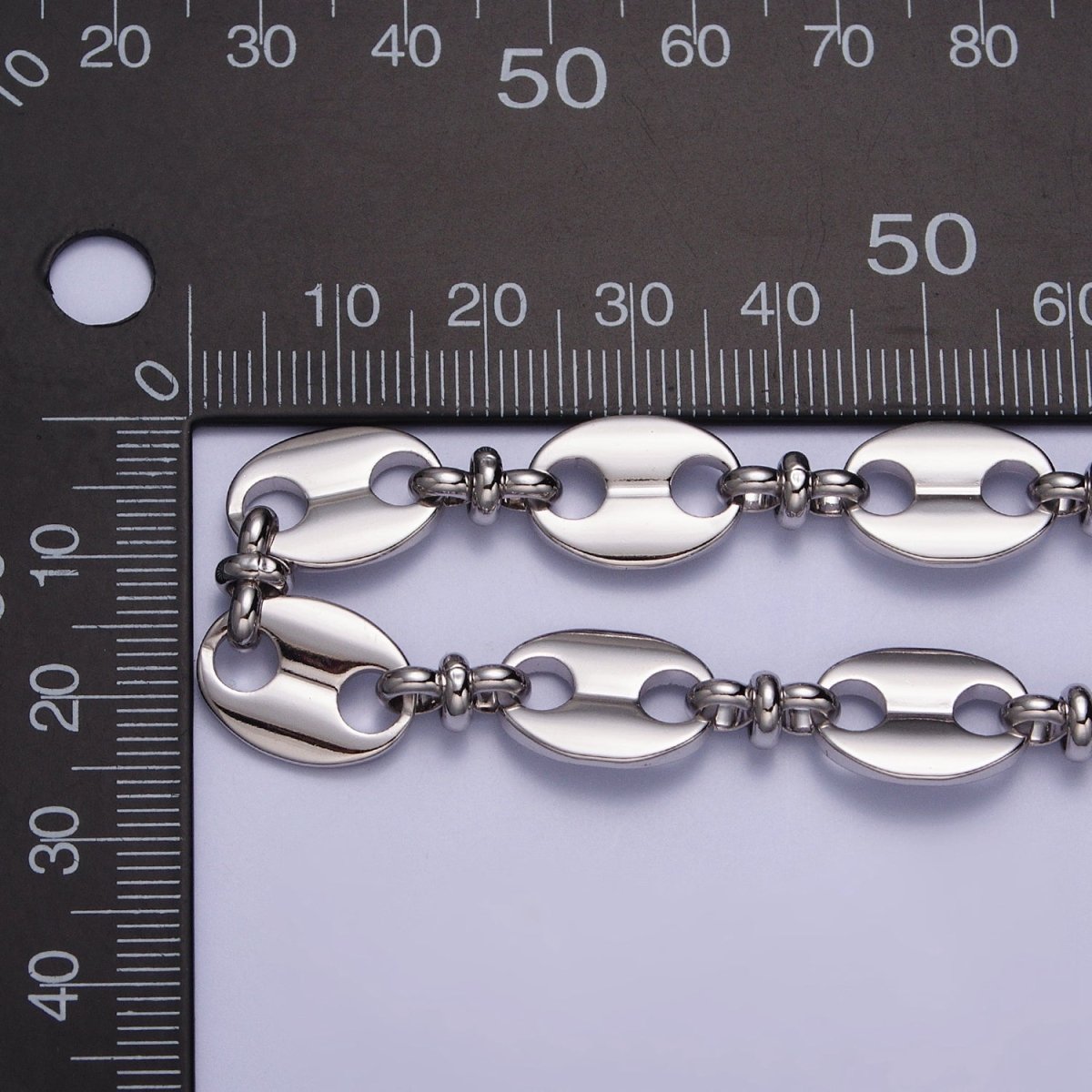 Bold Anchor Link Necklace Silver Mariner Chain Necklace for Men Women Necklace 11mm Width Link Ready to Wear Necklace Layering | WA-1598 WA-1599 Clearance Pricing