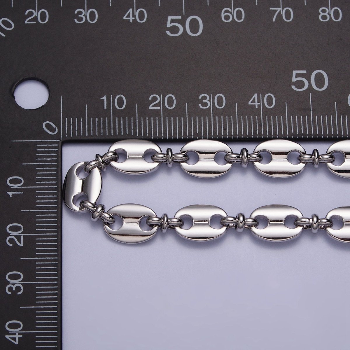 Bold Anchor Link Necklace Silver Mariner Chain Necklace for Men Women Necklace 8mm Width Link Ready to Wear Necklace Layering | WA-1596 WA-1597 Clearance Pricing