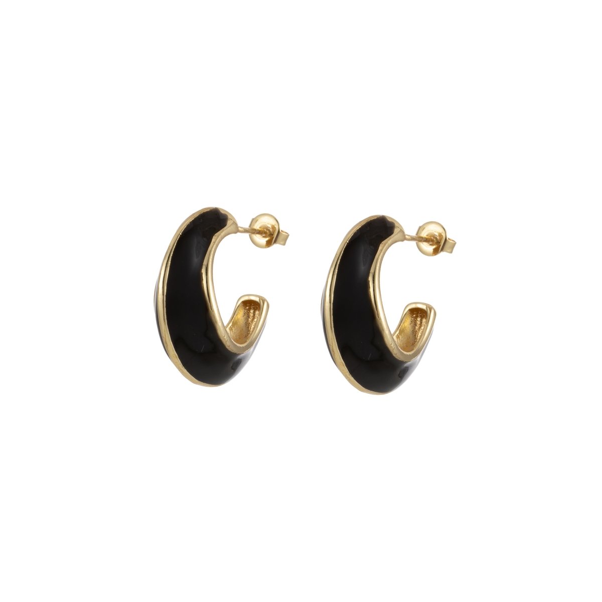 Bold Enamel Hoops Earring Colorful Dome Earring for Everday Wear P-211-P-219