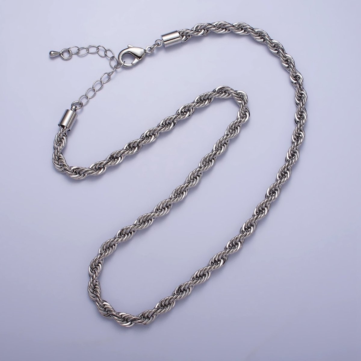 Bold Gold Rope necklace, Thick Chunky chain necklace 5mm Twist Necklace 17", 19.5 inch + 2 inch extender | WA-1532 WA-1533 WA-1534 WA-1535 Clearance Pricing