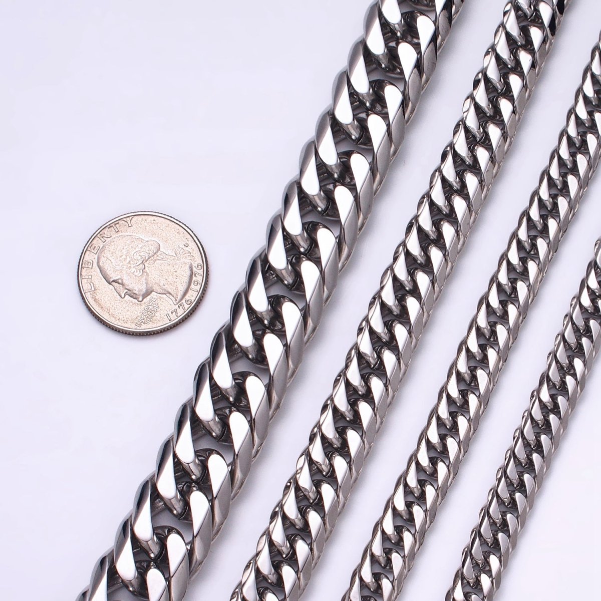 Bold Stainless Steel Miami Cuban Curb Chain Bracelet 8mm 9mm 11mm 16.5mm Silver Chain Men Bracelet |  WA-1652 WA-1653 WA-1654 Clearance Pricing