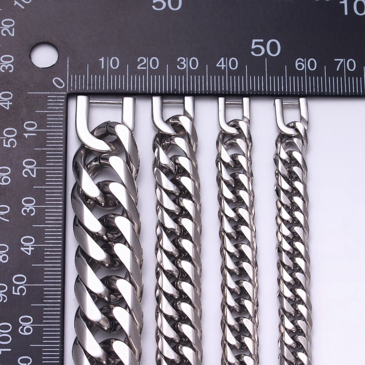 Bold Stainless Steel Miami Cuban Curb Chain Bracelet 8mm 9mm 11mm 16.5mm Silver Chain Men Bracelet |  WA-1652 WA-1653 WA-1654 Clearance Pricing