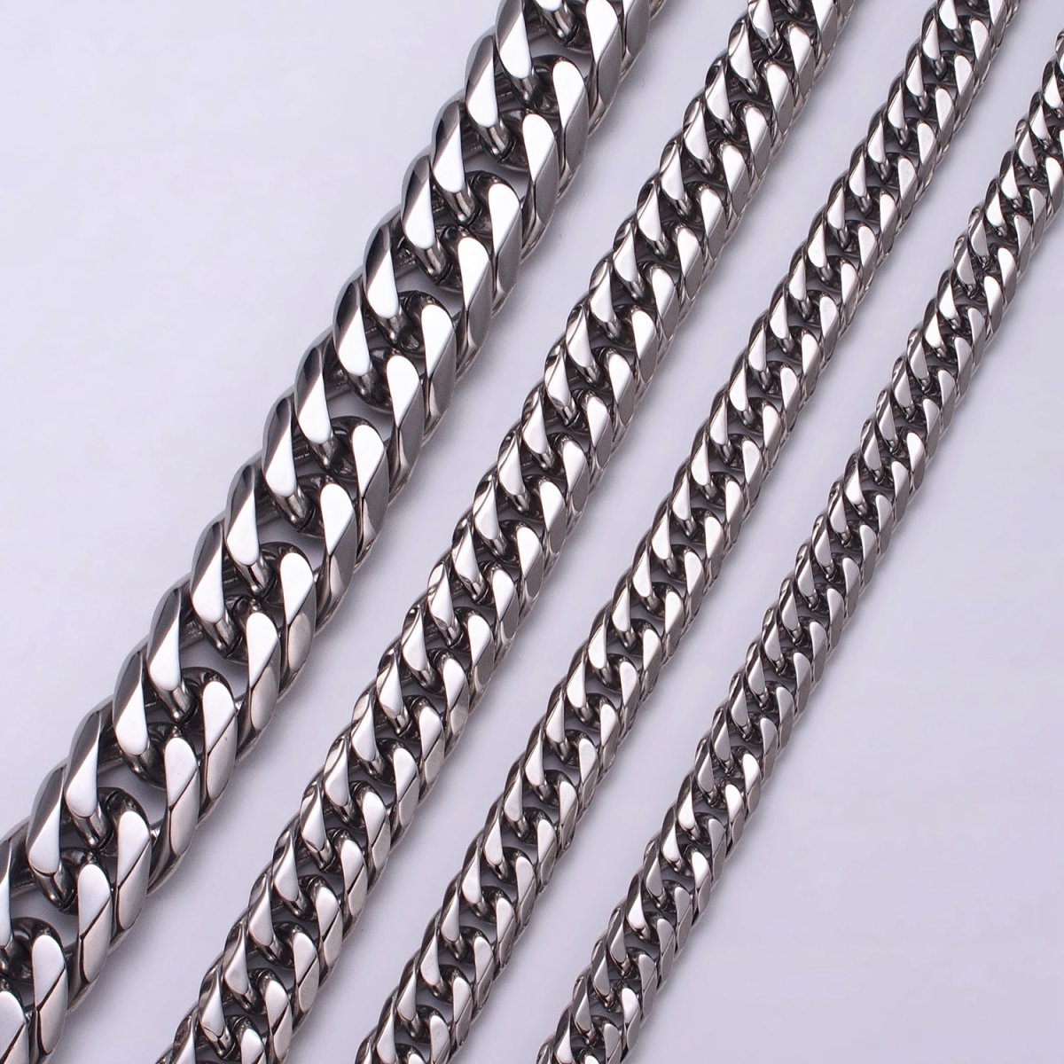 Bold Stainless Steel Miami Cuban Curb Chain Bracelet 8mm 9mm 11mm 16.5mm Silver Chain Men Bracelet |  WA-1652 WA-1653 WA-1654 Clearance Pricing