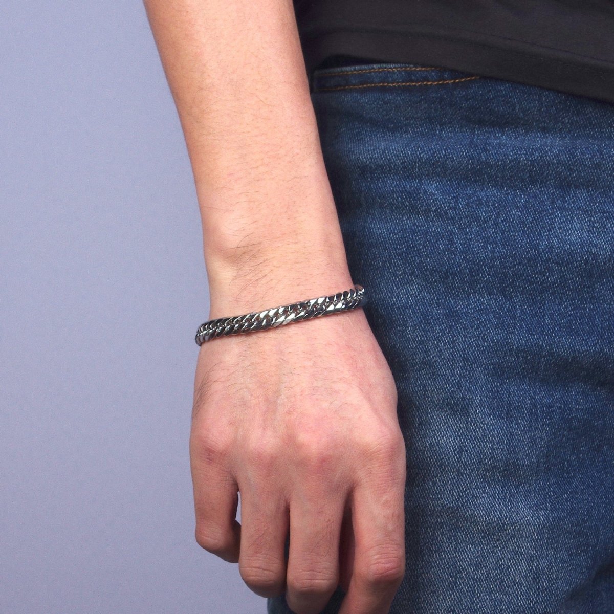 Bold Stainless Steel Miami Cuban Curb Chain Bracelet 8mm 9mm 11mm 16.5mm Silver Chain Men Bracelet |  WA-1652 WA-1653 WA-1654 Clearance Pricing