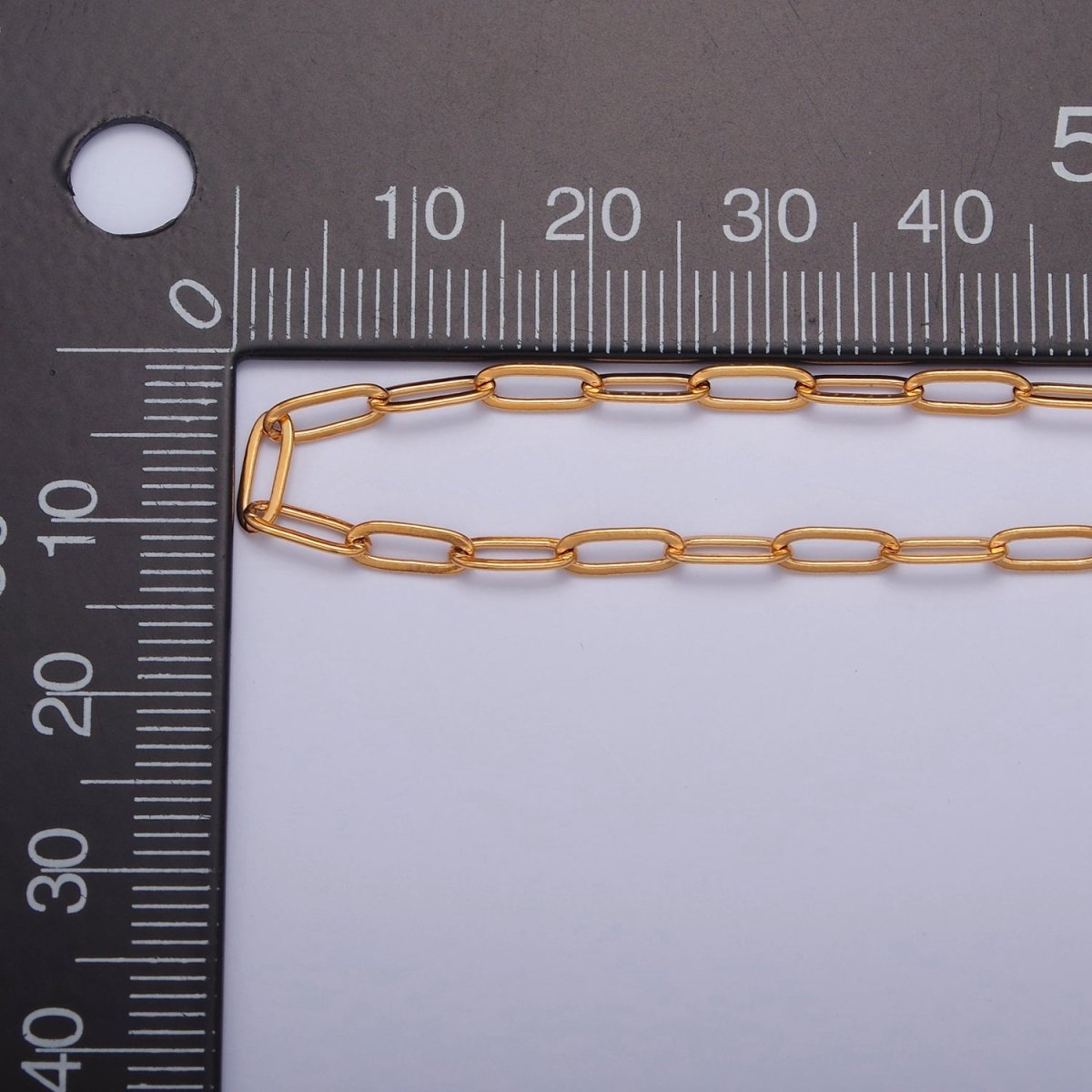 Cable Link Unfinished Chain, 7.3mm x 2.8mm, 24k Gold Filled Chain 19.5 inch long | WA-1383 Clearance Pricing - DLUXCA