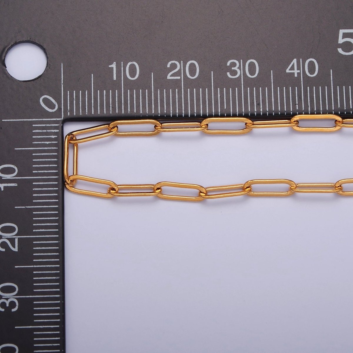 Cable Link Unfinished Chain, 9mm x 3.2mm, 24k Gold Filled Chain 19.5 inch long | WA-1386 Clearance Pricing - DLUXCA