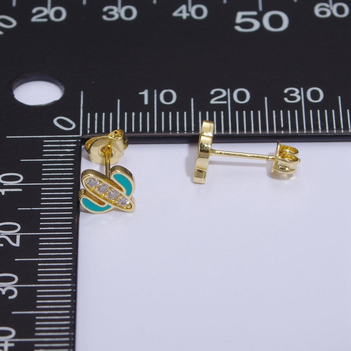 Cactus earrings, gold cactus stud earrings, tiny studs, dainty small studs, minimalist  Succulent stud Earring T-145 ~ T-149