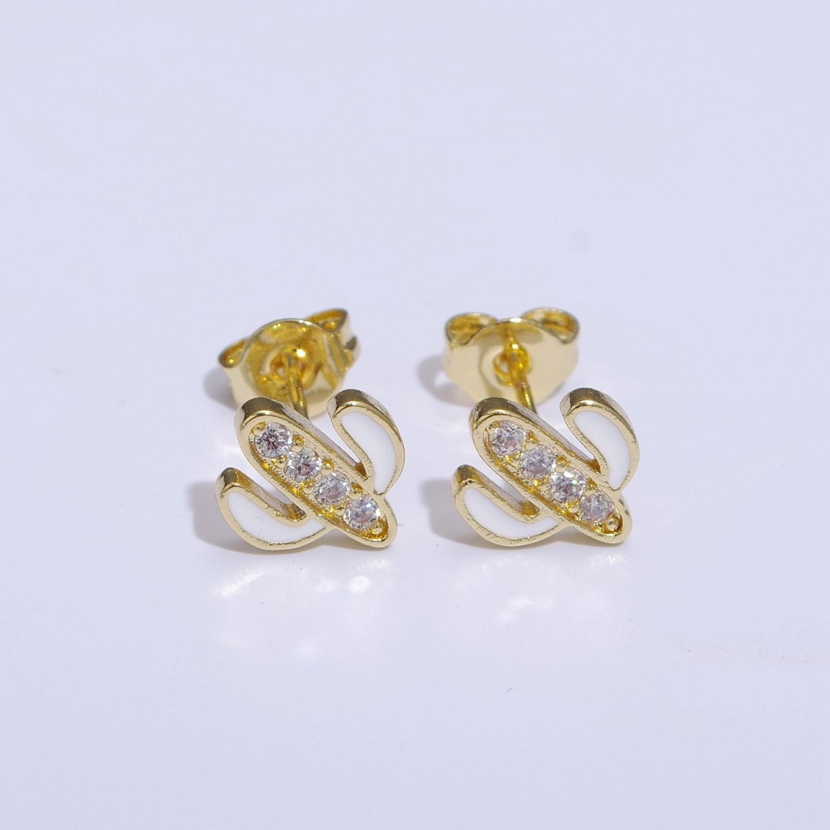 Cactus earrings, gold cactus stud earrings, tiny studs, dainty small studs, minimalist  Succulent stud Earring T-145 ~ T-149