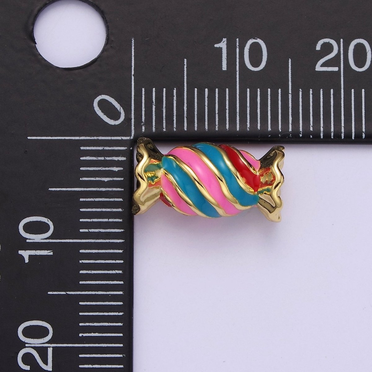 Candy Bead Connectors Enamel Candy Wrapper Bead Foodie Unique Jewelry Making Accessory W-782 - DLUXCA