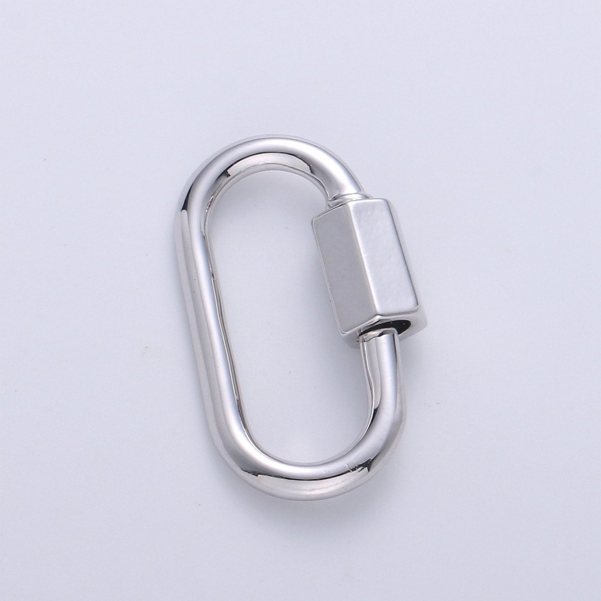 Carabiner Screw  Clasp, Screw Clasp Oval , Interlocking Oval Clasp, Oval Shaped Clasps, Gold, Silver For Bracelet Necklace K-263