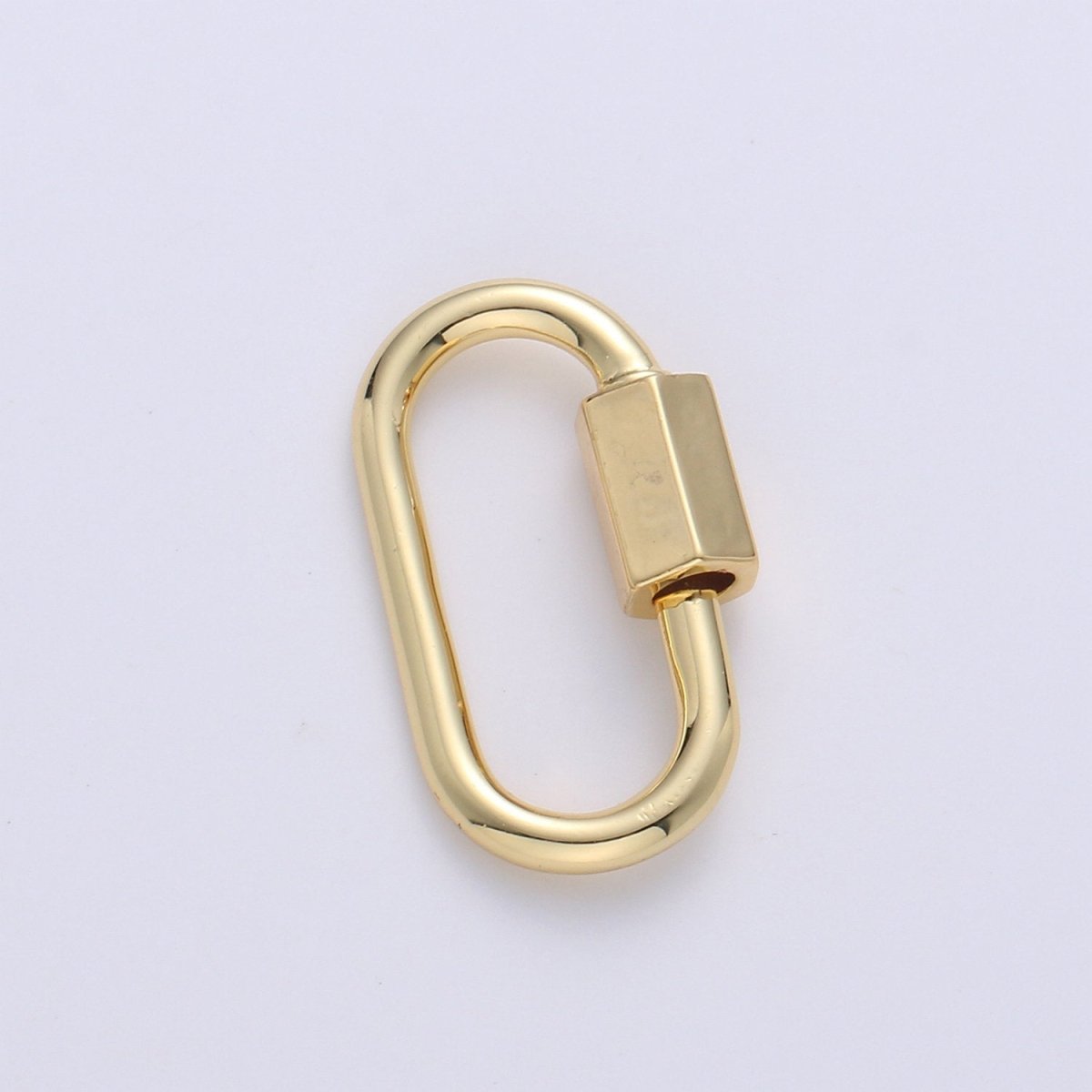 Carabiner Screw  Clasp, Screw Clasp Oval , Interlocking Oval Clasp, Oval Shaped Clasps, Gold, Silver For Bracelet Necklace K-263