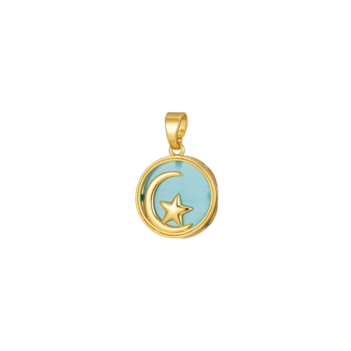 Celestial Pendant Crescent Moon Star Dainty Charm J-301~J-305
