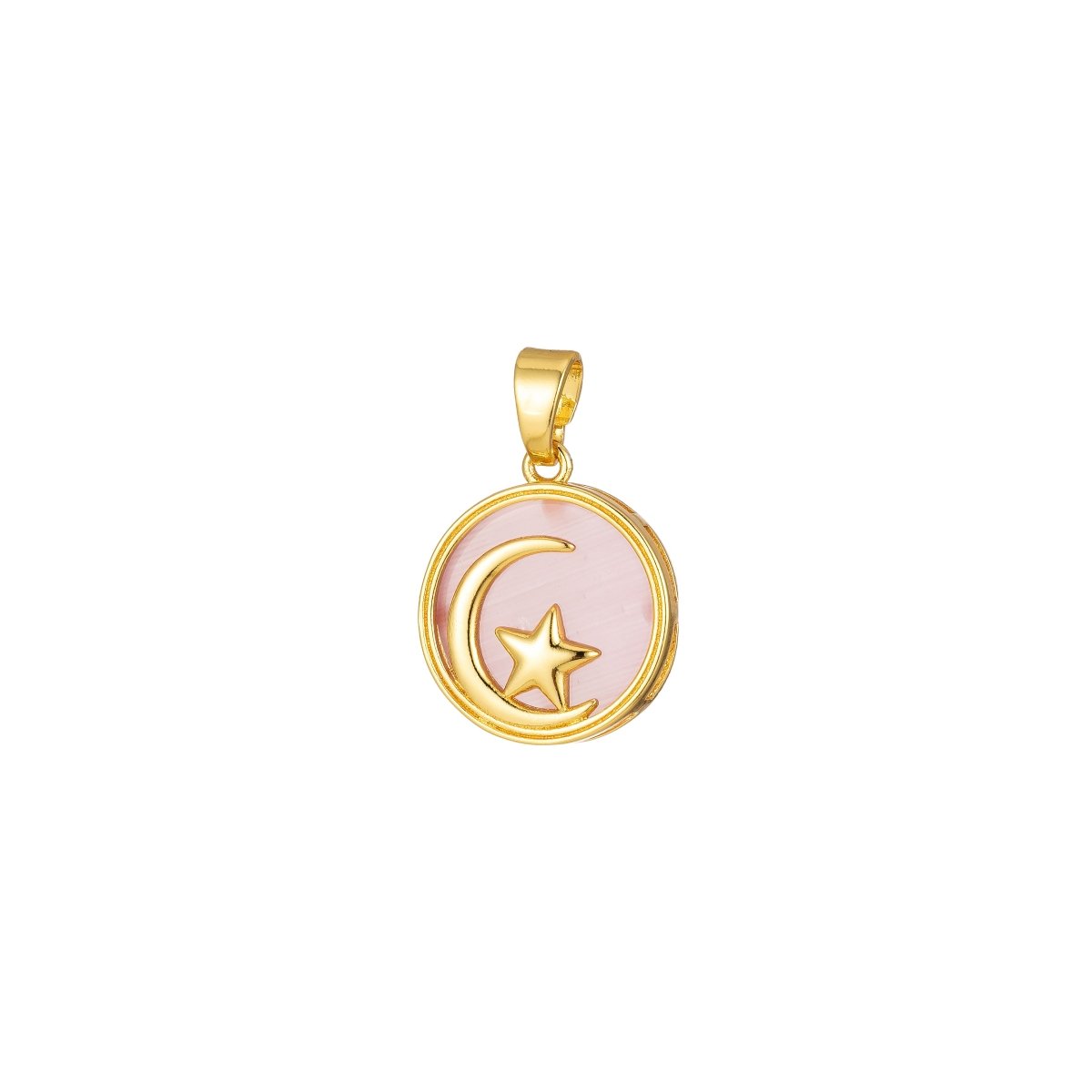 Celestial Pendant Crescent Moon Star Dainty Charm J-301~J-305