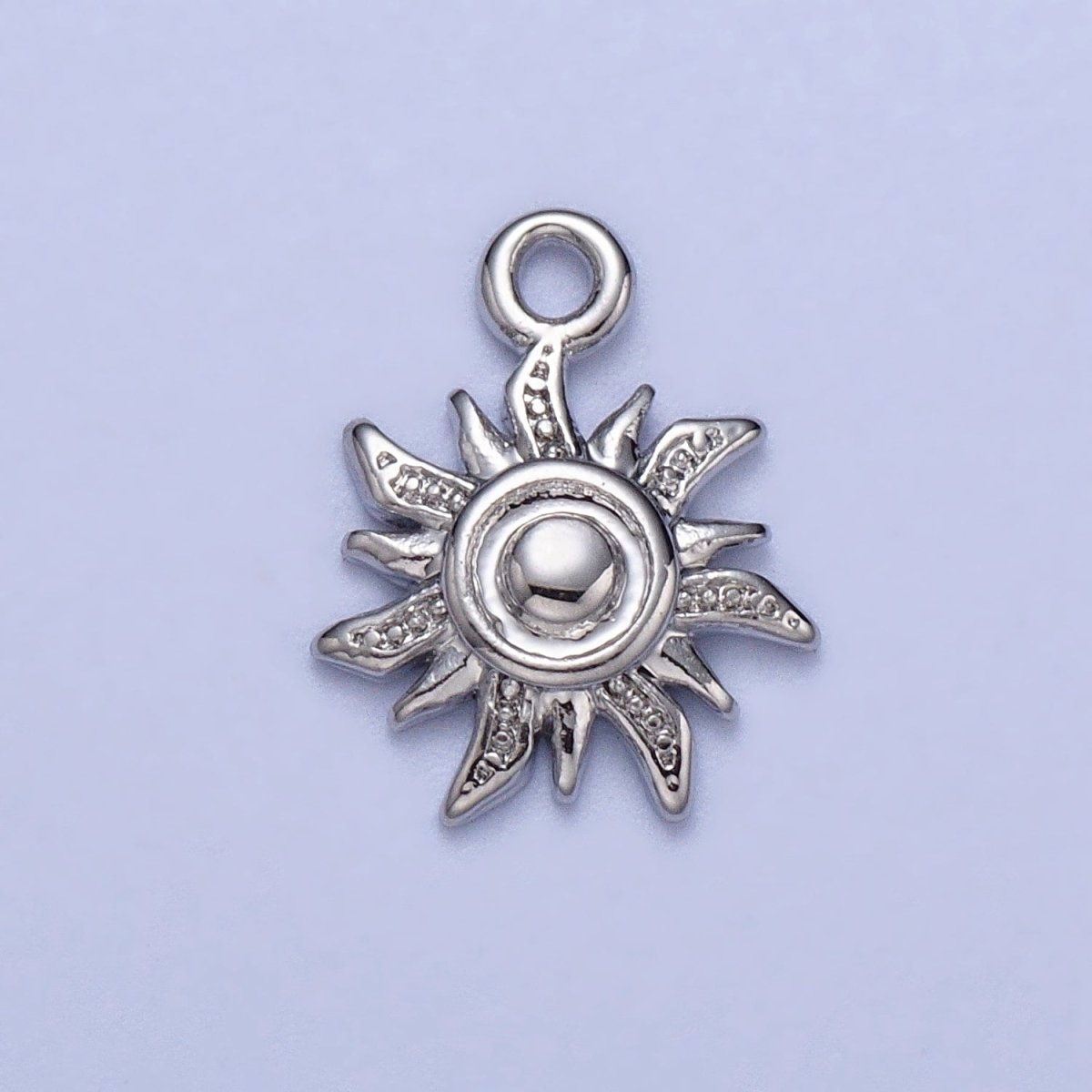 Celestial Textured Bohemian Yogi Sun Charm in Gold & Silver | AC-030