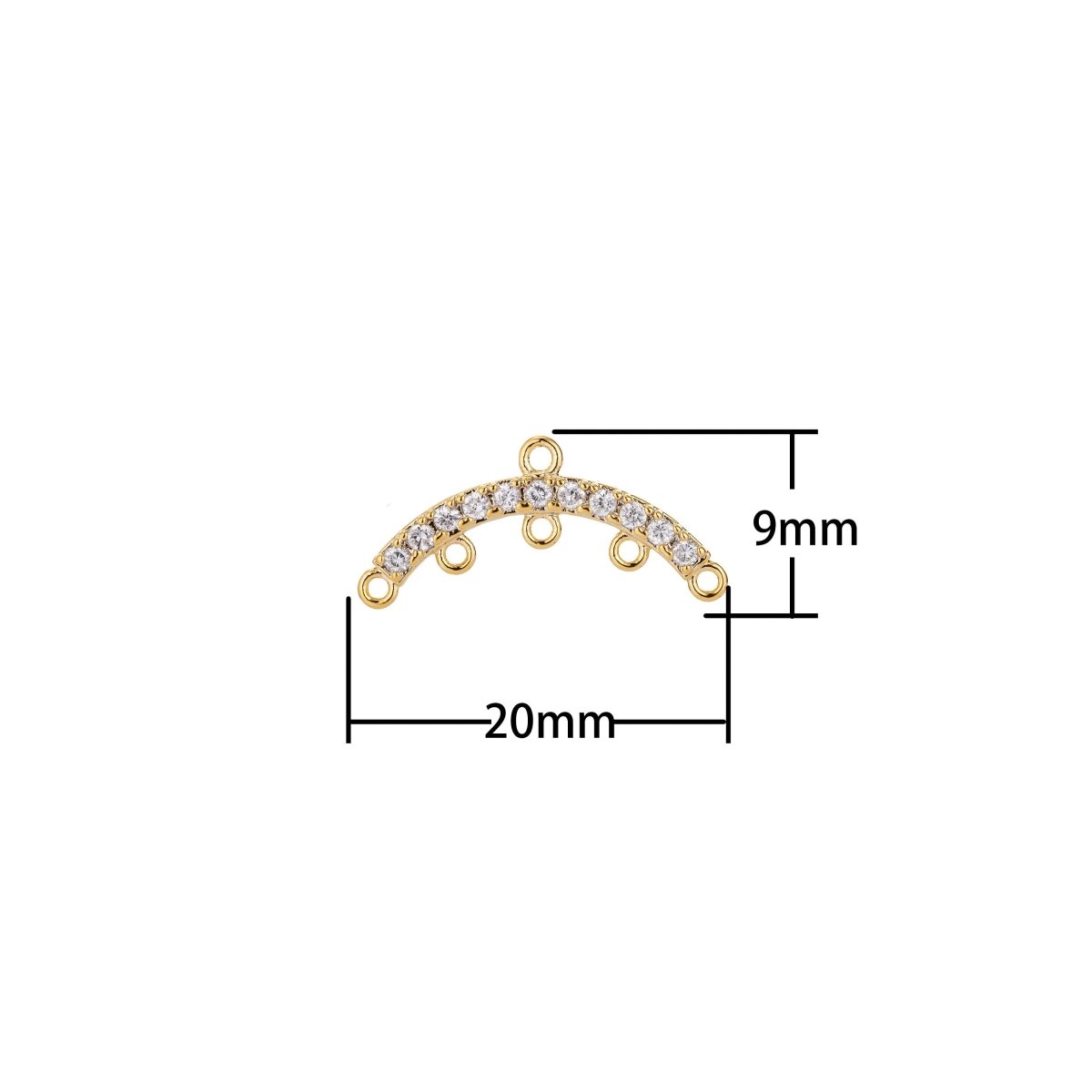 Chandelier Earring Components Chandelier Earring Findings in Gold Filled with 5 Dangle Holes for Charms Tassel Hypoallergenic L-569 Z-398