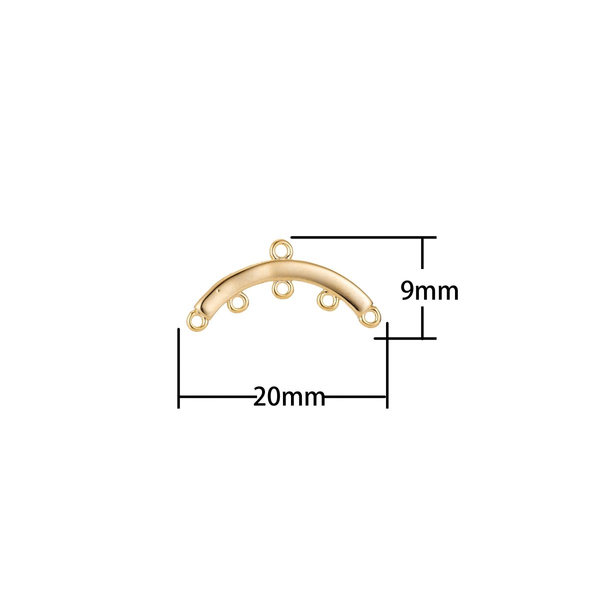 Chandelier Earring Components Chandelier Earring Findings in Gold Filled with 5 Dangle Holes for Charms Tassel Hypoallergenic L-569 Z-398
