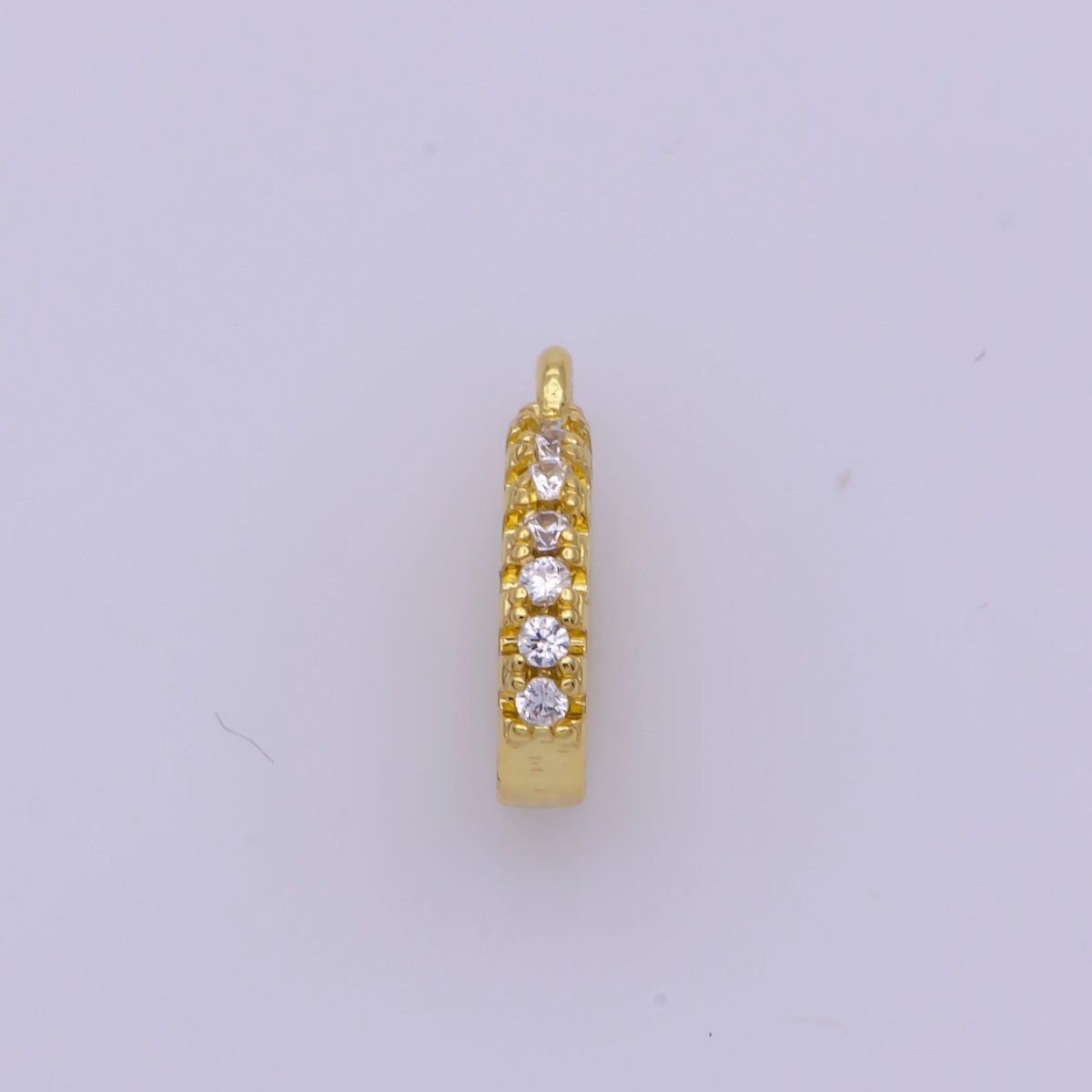 Charm Pendant bail with CZ Stone Detail, Necklace Connector Findings, Gold Filled over Brass L-530 - DLUXCA