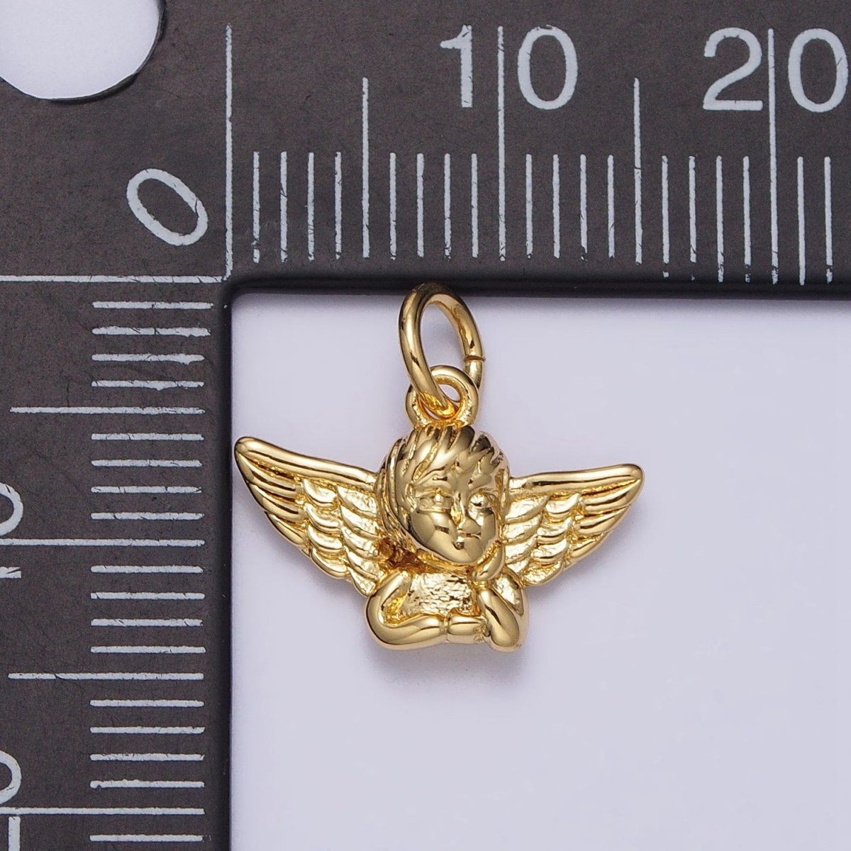 Cherub Baby Angel Valentine Puffed Add-On Charm in Gold & Silver | AC316 AC317