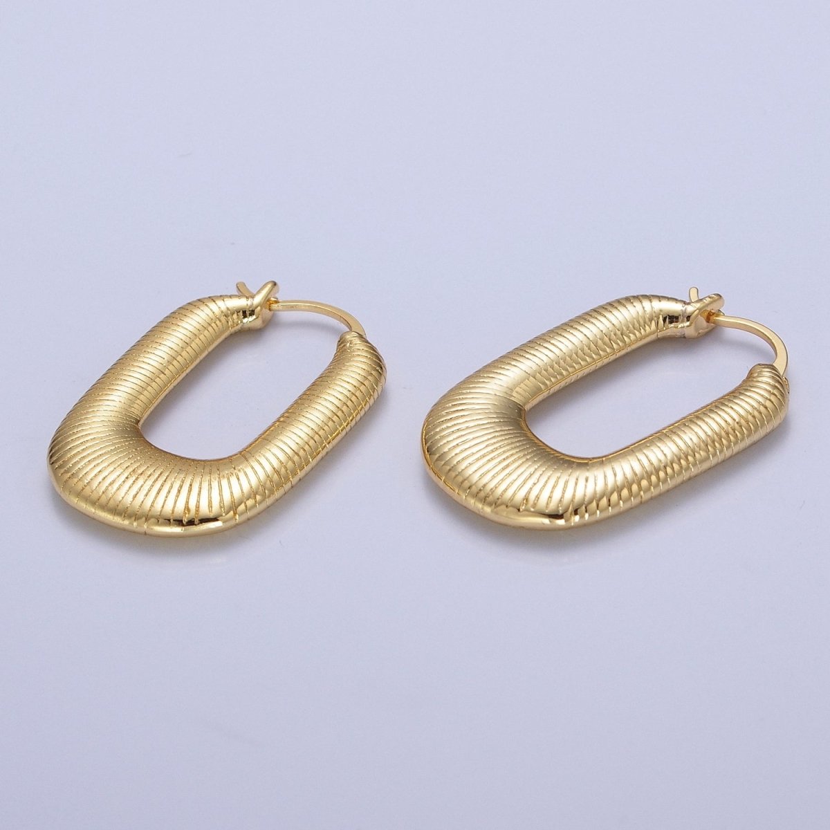 Chunky Bohemian Hoop Earring Gold Braided Hoop T-413 - DLUXCA