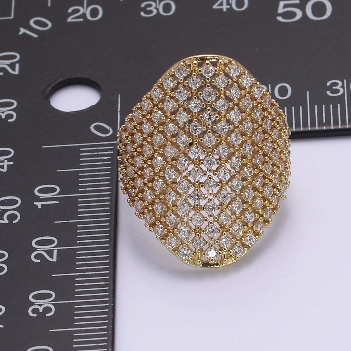 Chunky Gold CZ Rings for Statement Jewelry S-482 S-483