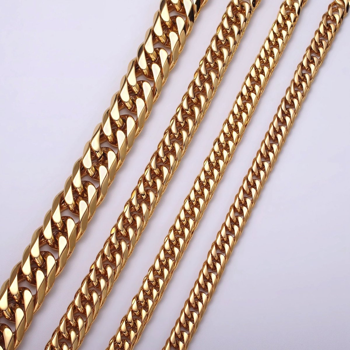 Chunky Gold Miami Cuban Curb Chain Bracelet, 8mm 9mm 11mm Stainless Steel Chain Men Bracelet | WA-1645 WA-1646 WA-1647 Clearance Pricing