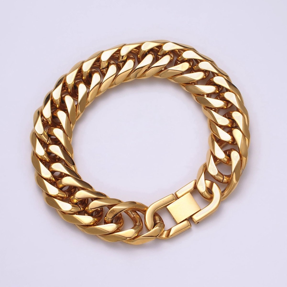 Chunky Gold Miami Cuban Curb Chain Bracelet, 8mm 9mm 11mm Stainless Steel Chain Men Bracelet | WA-1645 WA-1646 WA-1647 Clearance Pricing