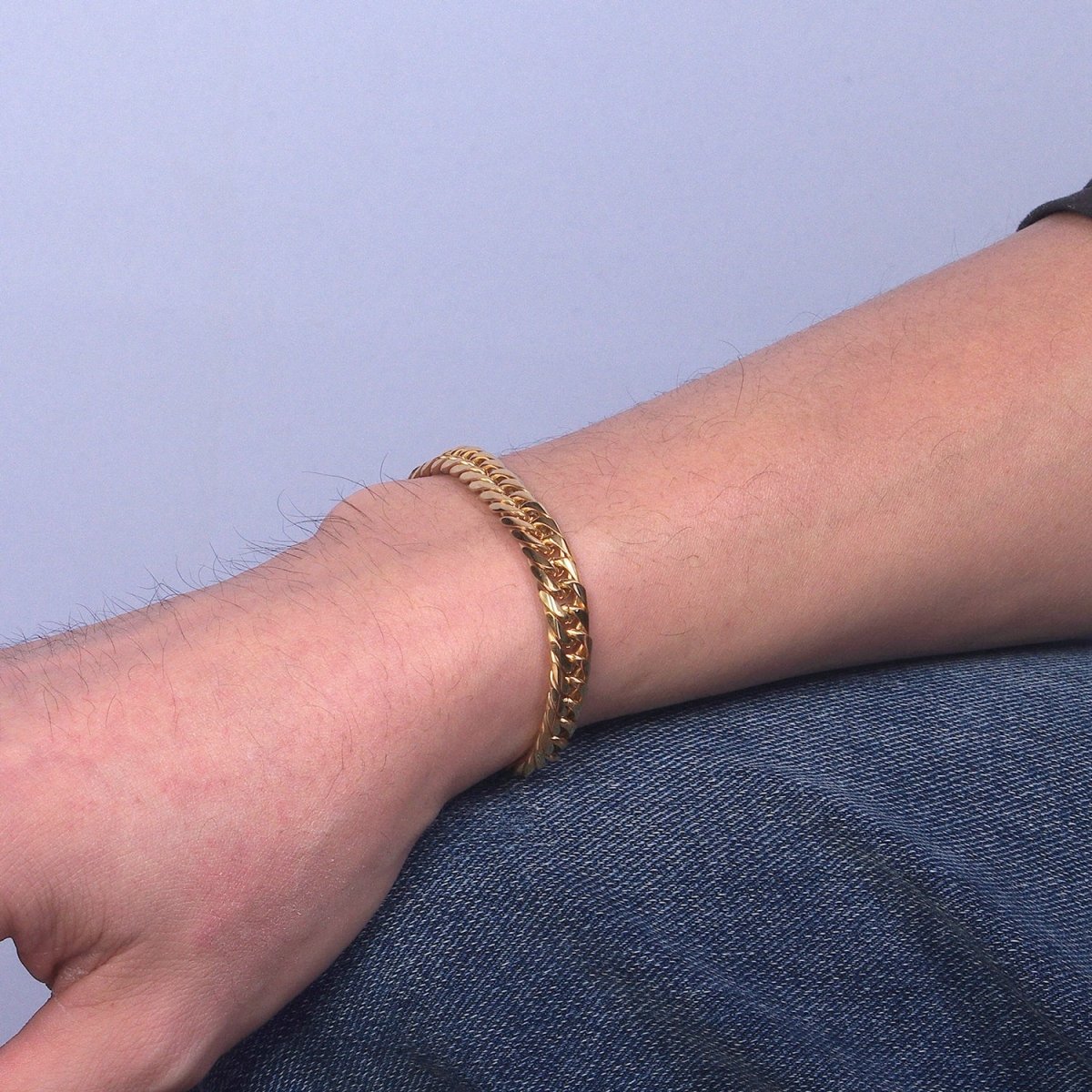 Chunky Gold Miami Cuban Curb Chain Bracelet, 8mm 9mm 11mm Stainless Steel Chain Men Bracelet | WA-1645 WA-1646 WA-1647 Clearance Pricing