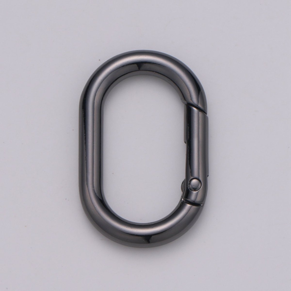 Chunky Gold Spring Gate Ring, Push Gate ring, 24x38mm Oval Ring, Charm Holder 24K Gold Filled Clasp for Link Chain Connector L-044~L-047