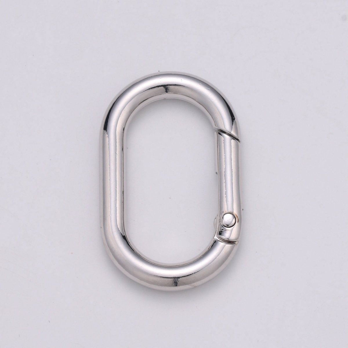 Chunky Gold Spring Gate Ring, Push Gate ring, 24x38mm Oval Ring, Charm Holder 24K Gold Filled Clasp for Link Chain Connector L-044~L-047