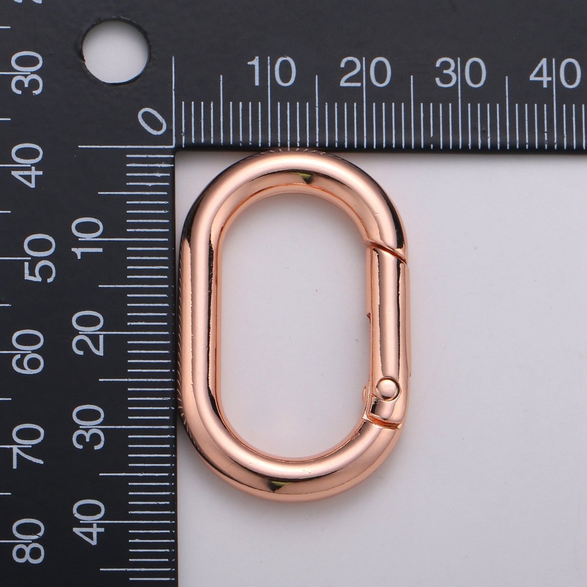 Chunky Gold Spring Gate Ring, Push Gate ring, 24x38mm Oval Ring, Charm Holder 24K Gold Filled Clasp for Link Chain Connector L-044~L-047