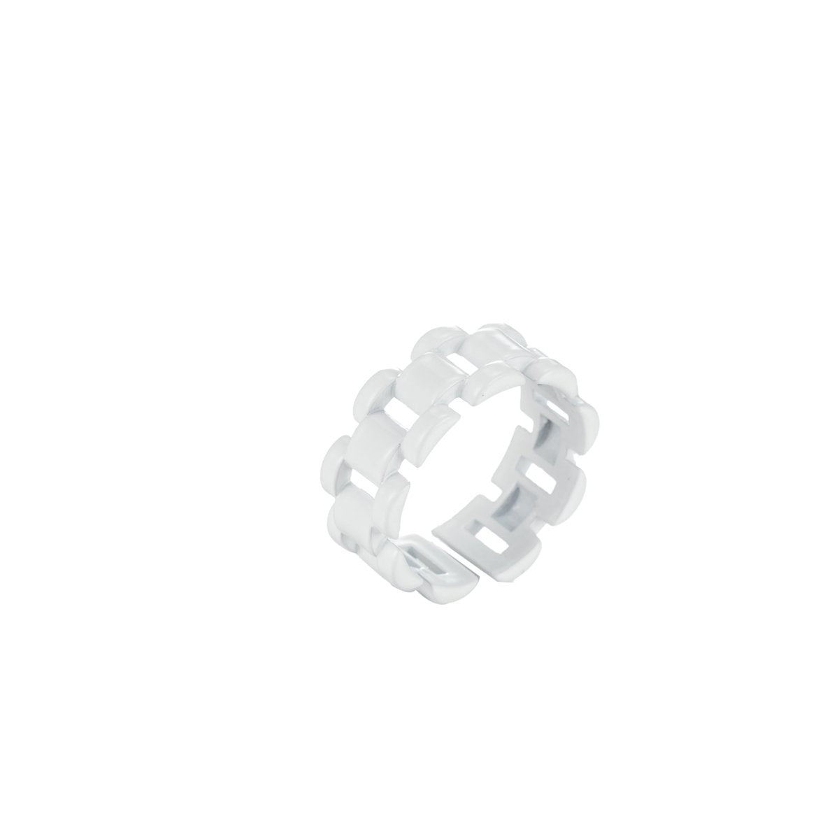 Chunky Y2K style retro ring Open Adjustable Colorful Watch Chain Link ring Summer Trend Rings Neon Enamel Chain for Fun Stackable Jewelryg Yellow Green Blue Purple Pink Teal Neon Ring Jewelry Size 6.5