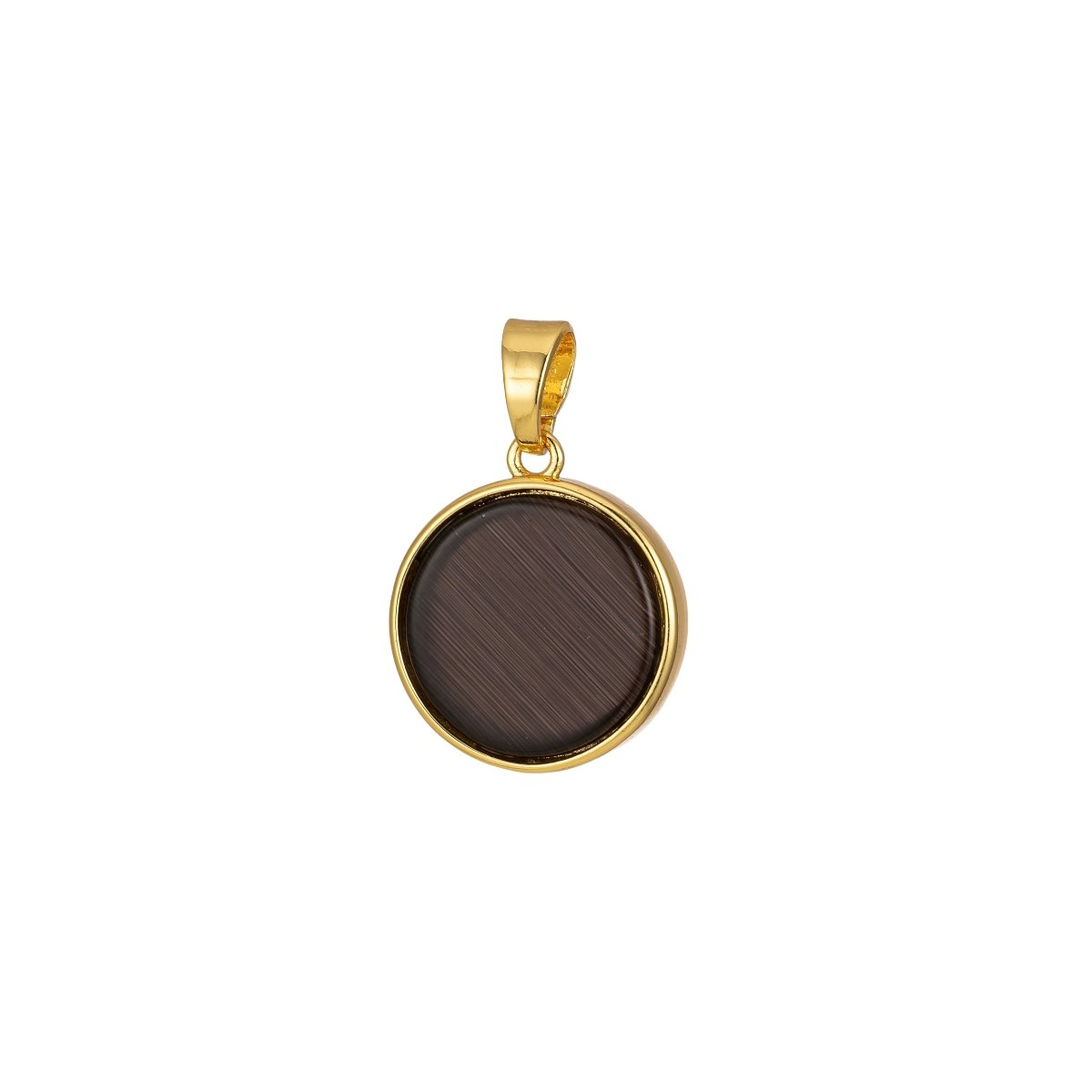 Circle Round Geometric Pendant Coin Dainty Charm Black Green Pink White J-821~J-825