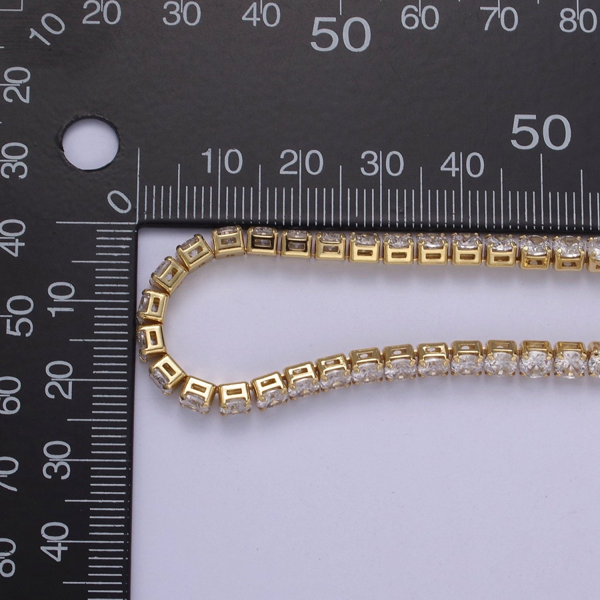 Classic Cubic Zirconia Tennis Necklace , Diamond Necklace , 14K Gold Filled Tennis Adjustable Necklace, Gift for her | WA-602 Clearance Pricing