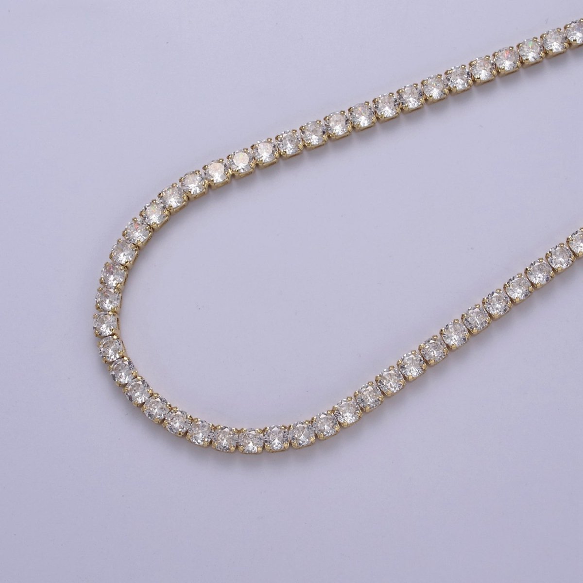 Classic Cubic Zirconia Tennis Necklace , Diamond Necklace , 14K Gold Filled Tennis Adjustable Necklace, Gift for her | WA-602 Clearance Pricing