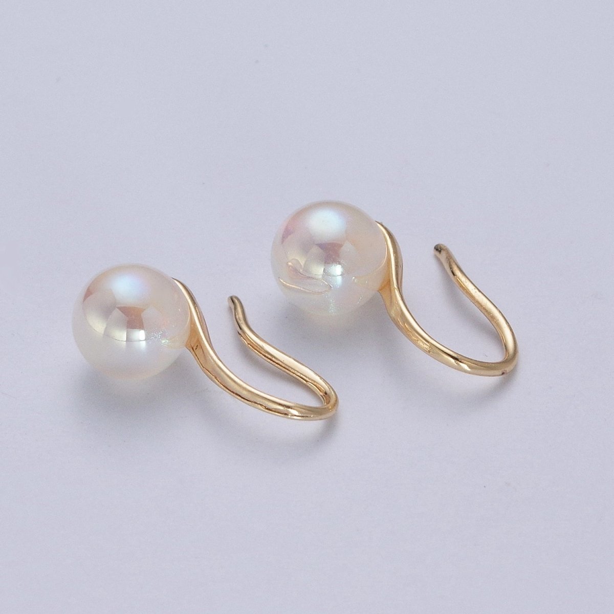 Classic Pearl Drop French Hook Earrings P-392 P-393 P-394 P-396